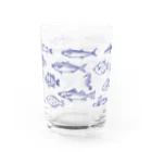 Umikko8823のお魚　青LINE Water Glass :front