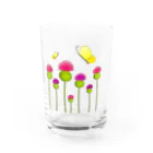 VIETSTAR★１０８のレトログラス　花と蝶 グラス前面