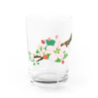 VIETSTAR★１０８のレトログラス　桜の枝 Water Glass :front