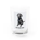 Black Labradors MatterのBlack Labradors Matter Water Glass :front