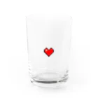 ドット絵アイテムのハート Water Glass :front