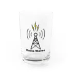 TVHBDの電波塔ロゴ Water Glass :front