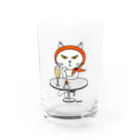 mkumakumaのおひとりにゃま色付き Water Glass :front