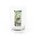 お華🌸🐝Ohanaの【浮世絵】　葛飾北斎　「桜花・鷹」 Water Glass :front
