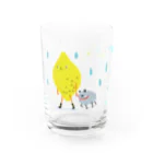 curly_mads online storeのLemon & Lime （Rain) グラス前面