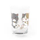 cana@ぶたさんと韓国語の猫さんず Water Glass :front