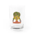 Hinaの三つ編みちゃん Water Glass :front