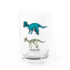 オガワユミエのパキケファロサウルス Water Glass :front