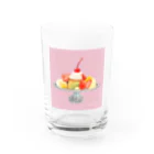 のぐちさきのプリンアラモード(pink) Water Glass :front