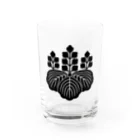 戦国神社 -戦国グッズ専門店-の豊臣秀吉/太閤/五七の桐/ブラック Water Glass :front