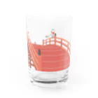 Amiの狐の赤太鼓橋 Water Glass :front