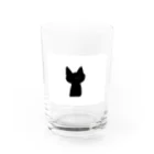 りんのおえかきのくろねこ Water Glass :front