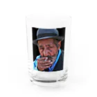 hplkjnyのおじいちゃん Water Glass :front