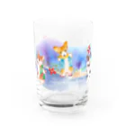 朱留のお祭りコーギー犬 Water Glass :front