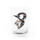 とりみちゃんの野鳥グッズのお店のコゲラ Water Glass :front