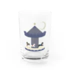 ぴよねこ(nikoneko)の月夜のメリーゴーランド Water Glass :front