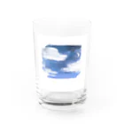【シマエナガグッズ】ちくわファクトリーの夜空　ふわふわ Water Glass :front