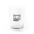 とらこの部屋☆ショップのとらこの部屋★グラス（黒色ロゴ） Water Glass :front