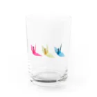 ２年２組ヤマダの折り鶴シリーズ Water Glass :front