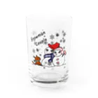 Oh!Challeの雪だるまちゃんカップル Water Glass :front