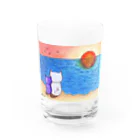 I-z-m-y's worksの沈みゆく夕日を見つめるネコ ～二人の世界～ Water Glass :front