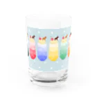 ぱからたからの枠色クリームソーダ Water Glass :front