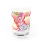 とむのもちもちねことお花畑 Water Glass :front