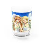 志瓜のSUZURIの夏のつなここ Water Glass :front