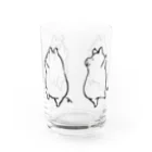 前髪ぱっつん◆SUZURI店の踊る豚 Water Glass :front