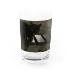 neko_00_nekoの黒猫さん Water Glass :front