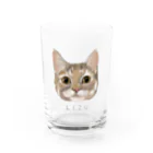 みきぞーん｜保護猫 ミッキー画伯と肉球とおともだちのlizu Water Glass :front