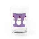 Hinaのまるくて かわいい purple Water Glass :front