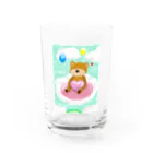 _melon_aki_のおさんぽ　テディベア  Water Glass :front