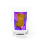 _melon_aki_のテディベア　パープル Water Glass :front