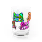 でくの族・わくてかショップのゾンビジッパーにゃんこs Water Glass :front