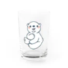 まめふくろうのしろくまちゃん Water Glass :front