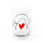 art@cocoのいろんなものをまたぐねこ Water Glass :front