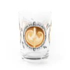 Prism coffee beanの【Lady's sweet coffee】ラテアート エレガンスリーフ  / With accessories ～2杯目～ Water Glass :front