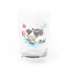 tekikakuのほんわか可愛い牛さん達のお絵描き Water Glass :front