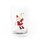 伽耶のニャンコサンタちゃん Water Glass :front