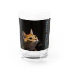 蛍石の夜中の君は　勘定に入れない Water Glass :front