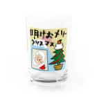 sandy-mの明けおメリークリスマス Water Glass :front