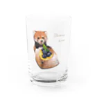 aiart aimiのブルーベリーデニッシュとレッサーパンダ Water Glass :front