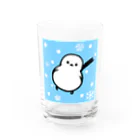 ことりといきものの雪景色のシマエナガさん Water Glass :front