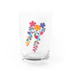 紅型キジムナー工房・コトリンチュの 紅型柄(枝垂れ桜) Water Glass :front