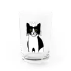 aiueoneko358のハチワレちゃんとシマエナガ Water Glass :front