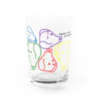 Konomiのカラフル屋さんのカラフルコマリマ横 Water Glass :front