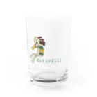 みみはんこ/消しゴムはんこのKokopelli (+logo) Water Glass :front