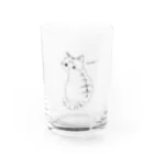 猫おばさんの猫屋さんの見返り猫 Water Glass :front