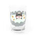 うとのぎゃらり〜🐰の温泉黒柴さん Water Glass :front